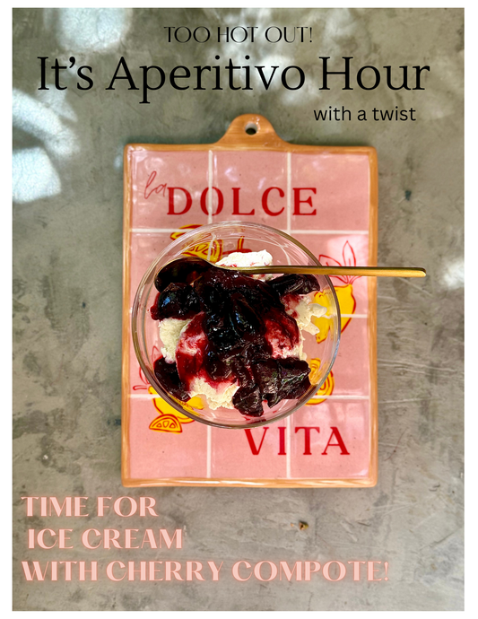 Ice Cream with Cherry Compote