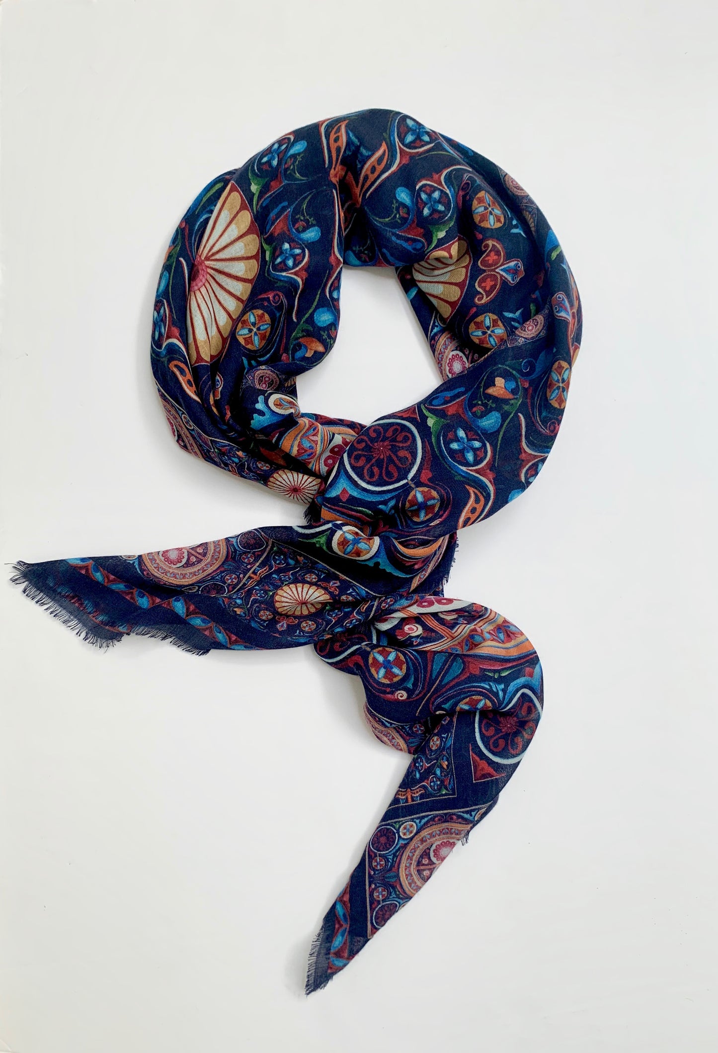 Geometric designs with bold colors make it easy to wear with anything